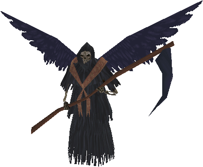I'm not just a Reaper.  I'm a Raven Reaper!  Check out the molting action these dark babies have!  Awesome!  My robes are also better than those SotN rags, heh heh.